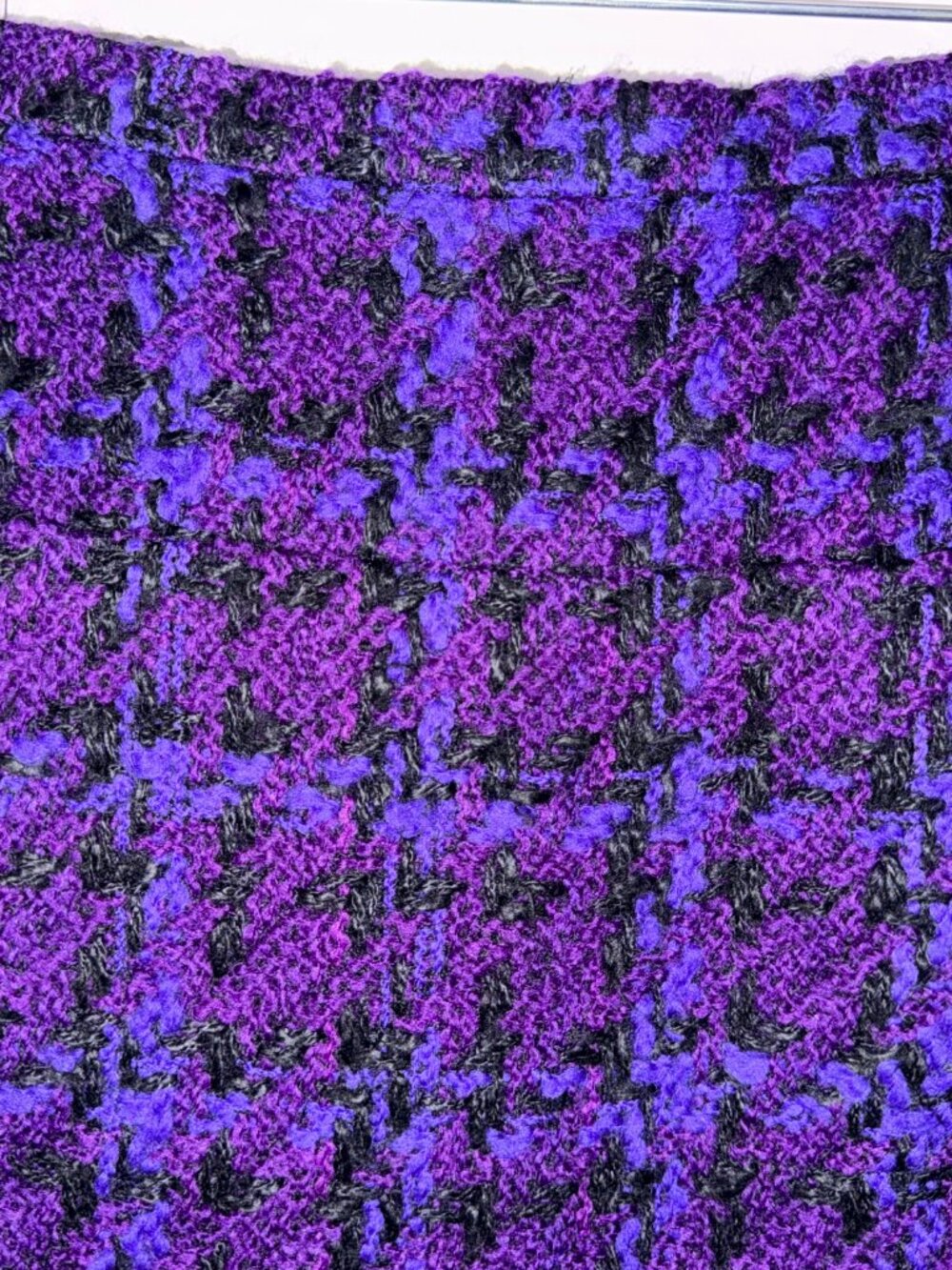 CHANEL PURPLE PLAID SKIRT- SIZE 26 - Picture 2 of 6